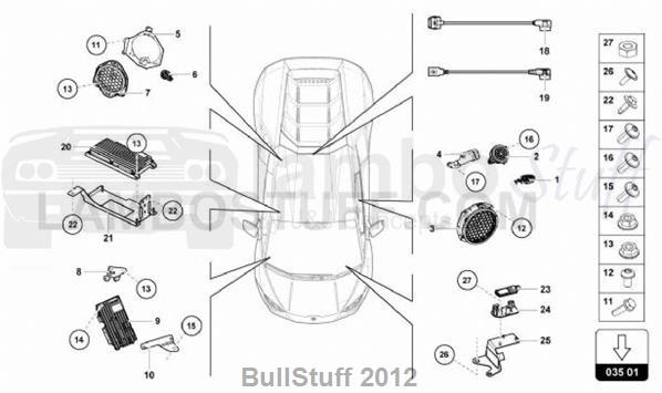 2015 Lamborghini HURACAN ZHONG 600-4 COUPE USA RADIO UNIT (035.01.00)
